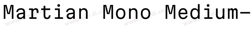 Martian Mono Medium字体转换